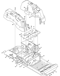 Operators Platform Diagram and Parts List for Z-FORCESZ60 (17AIDGHD-17AIDGHD010)(2014) Cub Cadet Lawn Tractor